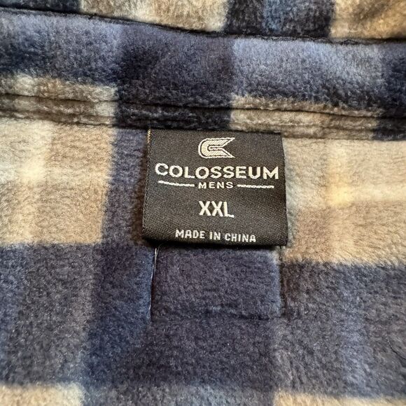 Colosseum Xavier Musketeers Logo Fleece Snap Jacket Men’s XXL Blue Shacket NWT - Picture 6 of 11